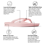 Arch Support Flip Flops - Classic - Crystal Pink